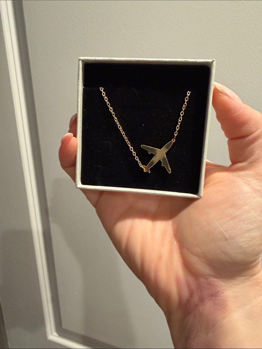 Gold plated Airplane Pendant Necklace - Women Jewelry NIB